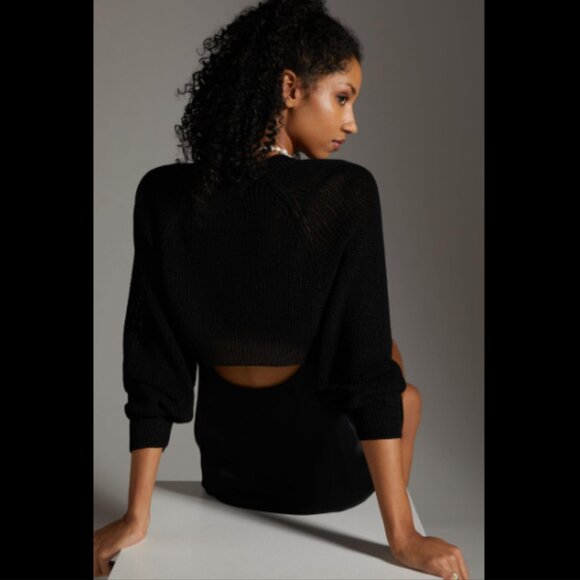 Brand New By Anthropologie Black Sweater Shrug - Picture 10 of 12